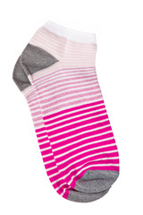 Colorful socks isolated on white background