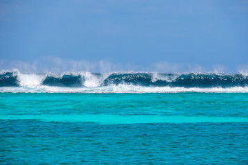 Blue sky and turquoise ocean