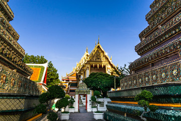 the Wat Pho Temple from Bangkok, Thailand is amazingly full of colorful details and textures