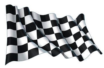 Motor Race Waving Flag