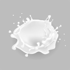 Milk splash. Vector illustration.