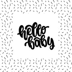 Fototapeta premium hello baby poster kids room