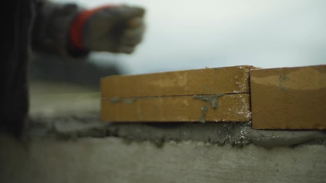 Baustelle Ziegel Ziegelstein