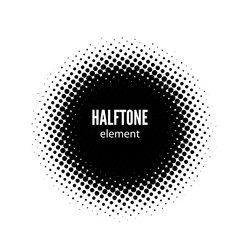 abstract halftone vector design element. Black dots frame