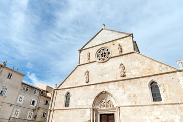Basilica of the Assumption of Mary, XV century main church in the Old Town of Pag, Pag island, Croatia