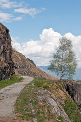 Fahrweg oberhalb der Lago Maggiore, Italien