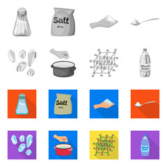 Vector illustration of cooking and sea icon. Collection of cooking and baking   stock symbol for web.