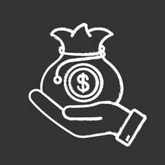 Venture capital chalk icon