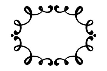 Fototapeta premium Flourish Vintage vector frame. Swirl illustration for text, greeting card, wedding invitation, book. Hand drawn cute isolated border