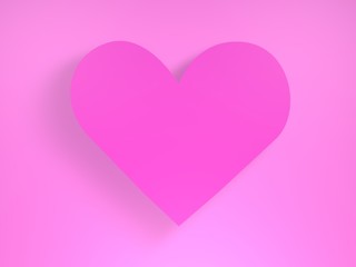 heart on pink background