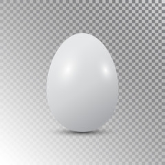 White egg realistic vector