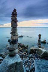 Coastal Sunrise, Balancing Stones, Baltic Sea, Jasmund National Park, Rügen Island, Germany