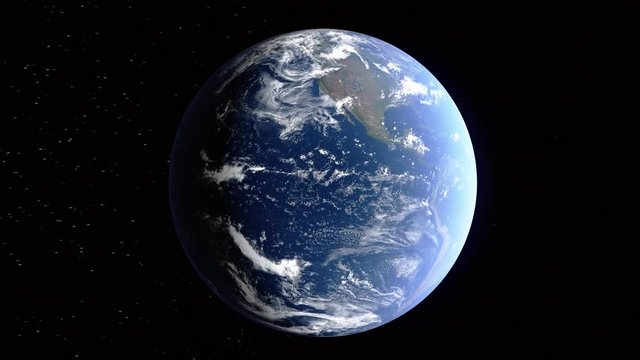 Realistic 3d animated earth showing the borders of the country Chile and the capital Santiago in 4K resolution