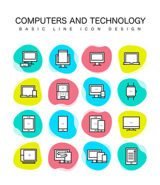 COMPUTERS AND TECHNOLOGY ICON SET