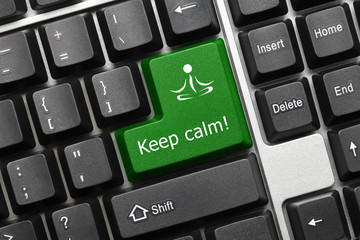 Conceptual keyboard - Keep calm (green key)