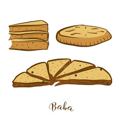 Colored sketches of Baba bread