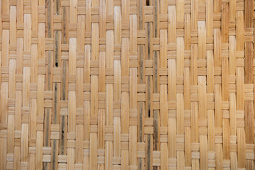 Closeup design bamboo pattern background, natural color bamboo wood texture background