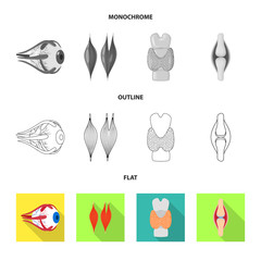 Vector design of biology and scientific logo. Set of biology and laboratory stock vector illustration.