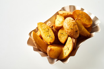 Savory roasted or oven-baked potato wedges