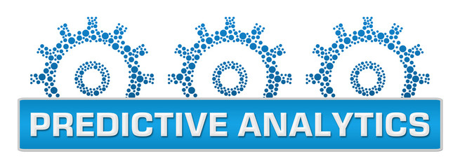 Predictive Analytics Blue Dotted Gears On Top 