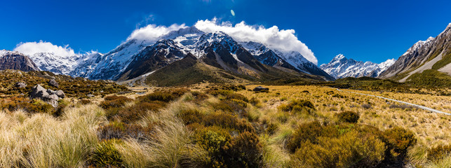Fototapeta premium Hooker Valley Track in Aoraki National Park, New Zealand, South Island