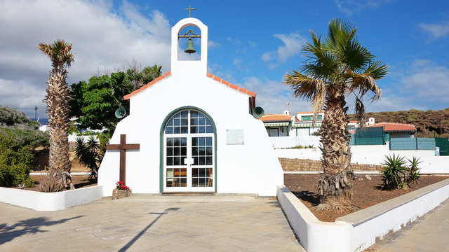 Ermita Nuestra Senora del Carmen, the church in Abades, a small village previously known as Los Abriguitos, in the south-east of Tenerife, Canary Islands, Spain