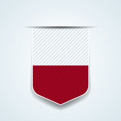 Poland Flag shield tag illustration