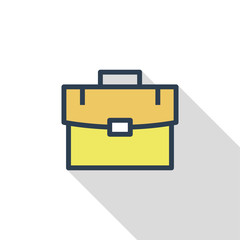 Briefcase Flat Icon Concept