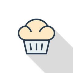 Muffin Flat Icon Concept