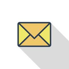 New E Mail Flat Icon Concept