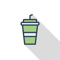 Smooth Drink Flat Icon Concept