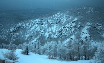 Gorge in the foothills of the Southern Urals