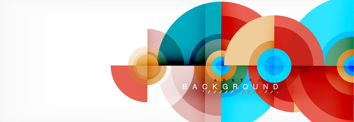 Geometric circle abstract background, creative geometric wallpaper.