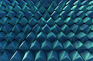 Abstract 3D minimalistic geometrical background of cubes and lines