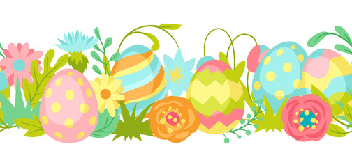 Happy Easter seamless pattern.