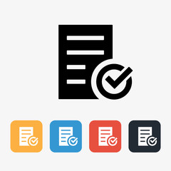 Check List Fill Icon Concept