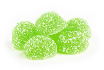 Green jelly candy