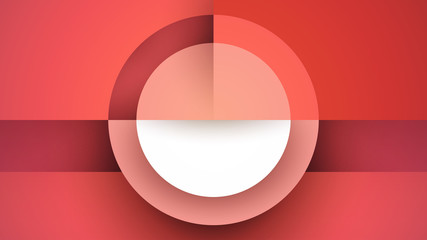 Abstract geometric background in modern layout minimalistic style. Creative design concept of trendy living coral color. Vector illustration.