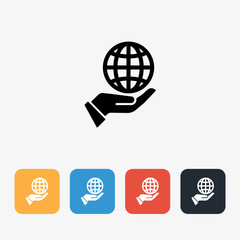 Global Business Fill Icon Concept