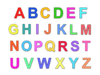 Children's multicolored alphabet , abc