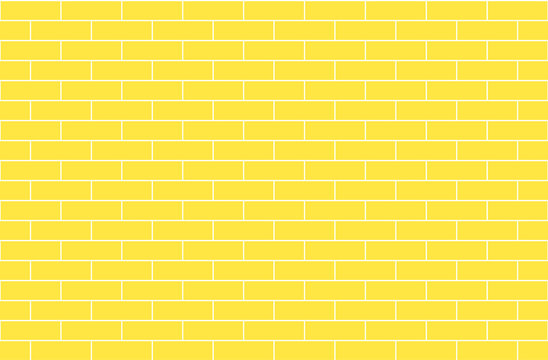 Yellow brick wall, abstract seamless background