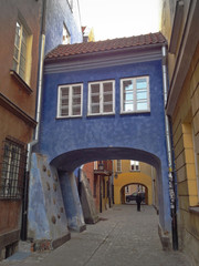Old courtyard in Warsaw, Poland