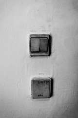 light switch on the wall