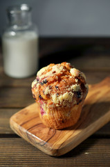 Breakfast muffin on the table