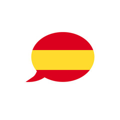 Country flags icon. speech bubble