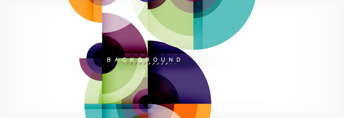 Obraz premium Circle geometric composition abstract background design, cover, template, brochure, flyer.