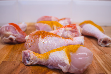 Cooking chicken legs