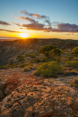 beautiful sunrise over charles knife canyon, western australia 6
