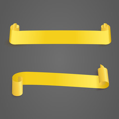 yellow vector ribbon banners. Web illustration for design - 248849343