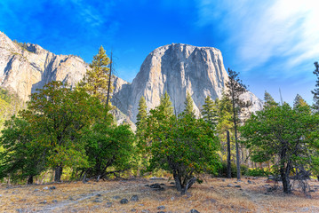 Yosemite Valley. Magnificent national American natural park - Yosemite.